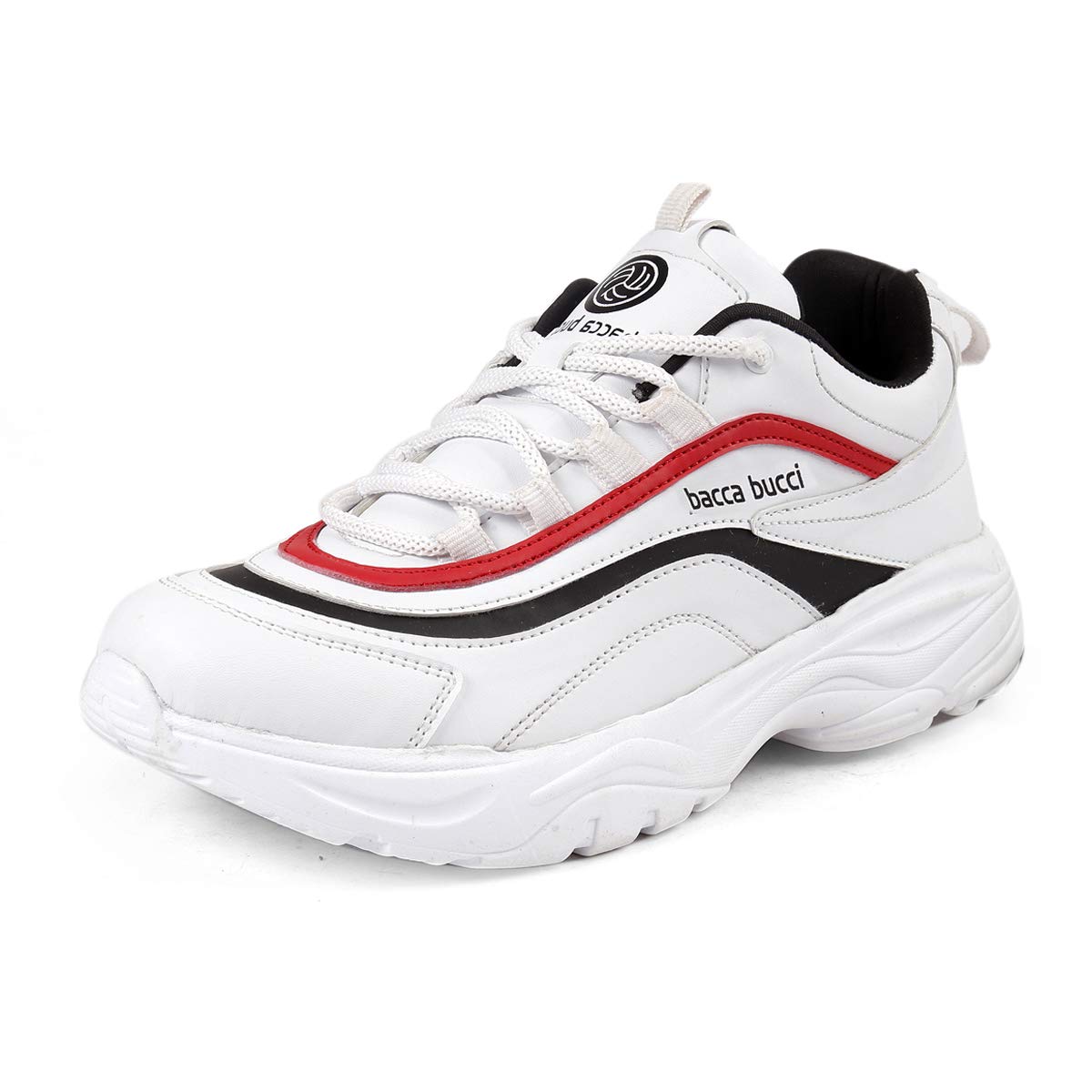 Bacca Bucci® Mens White Disruptor Inspired Low Top Platform Trainers Chunky Sneakers for Gym/Outdoor Sports- White, Size UK6 (B07WPK2NV3) Amazon Price History, Amazon Price Tracker