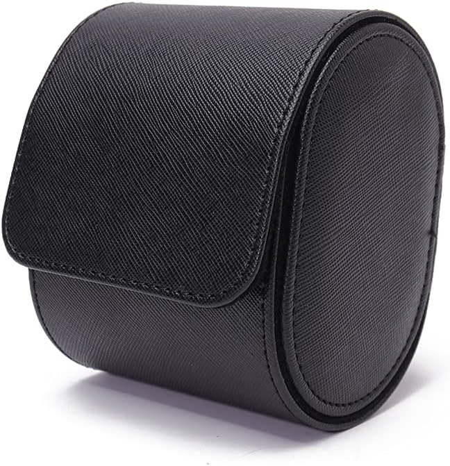 Ydh Leather Travel Watch Box, Watch Storage case for men and women with Velvet Pillow, Watch Gift Box for Birthday Anniversary Christmas, Black