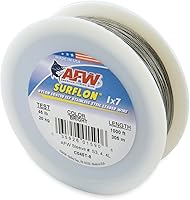 Vista 68 de Alambre de pesca americano Surflon recubierto de nailon 1x7 de acero inoxidable, línea líder de pesca para agua salada, prueba de 10 libras - prueba