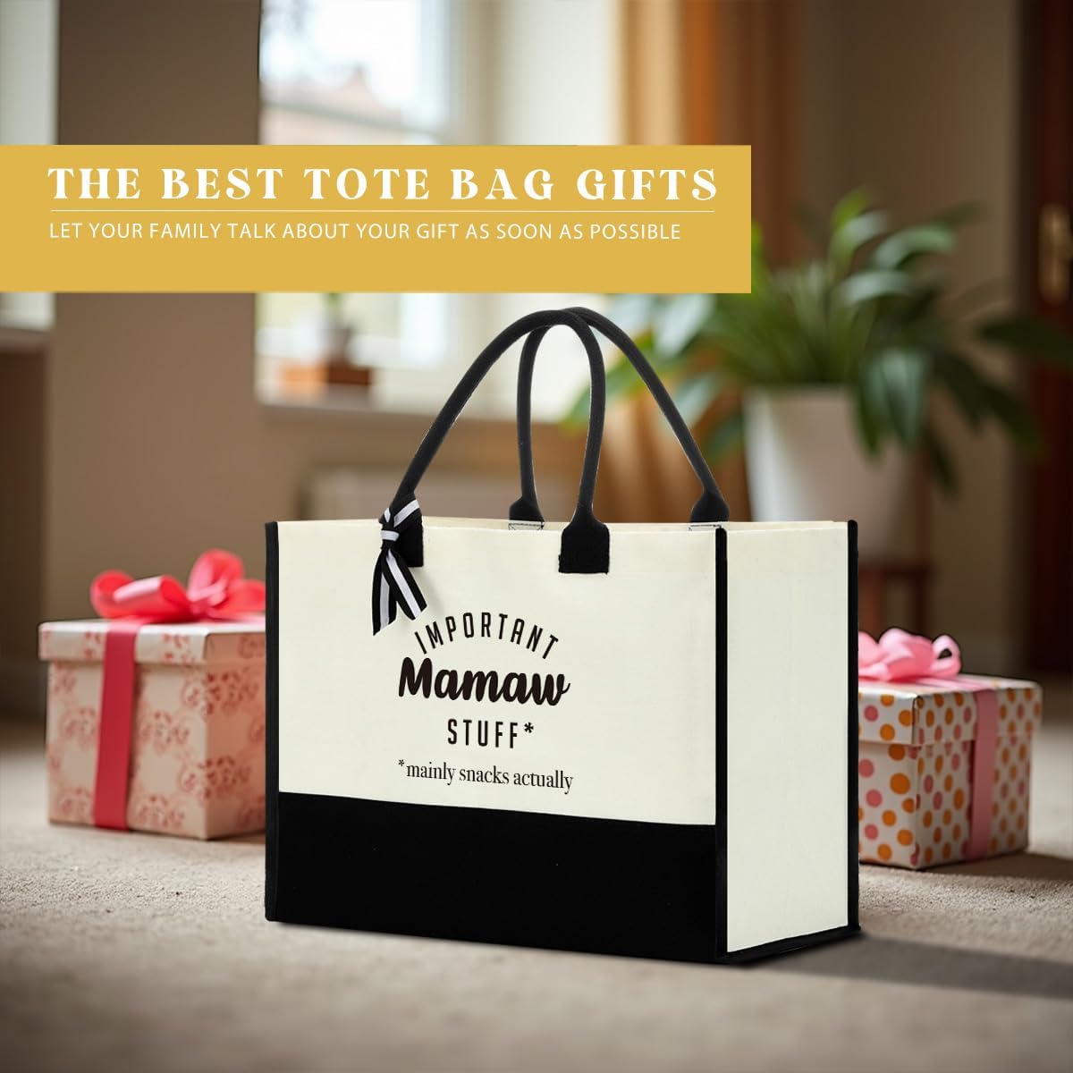FORBIDDEN PAPER Gifts Tote Bag Important Stuff Tote Gift Gifts Birthday for Shopping Bag Grocery Bag Utility Tote - Image 5