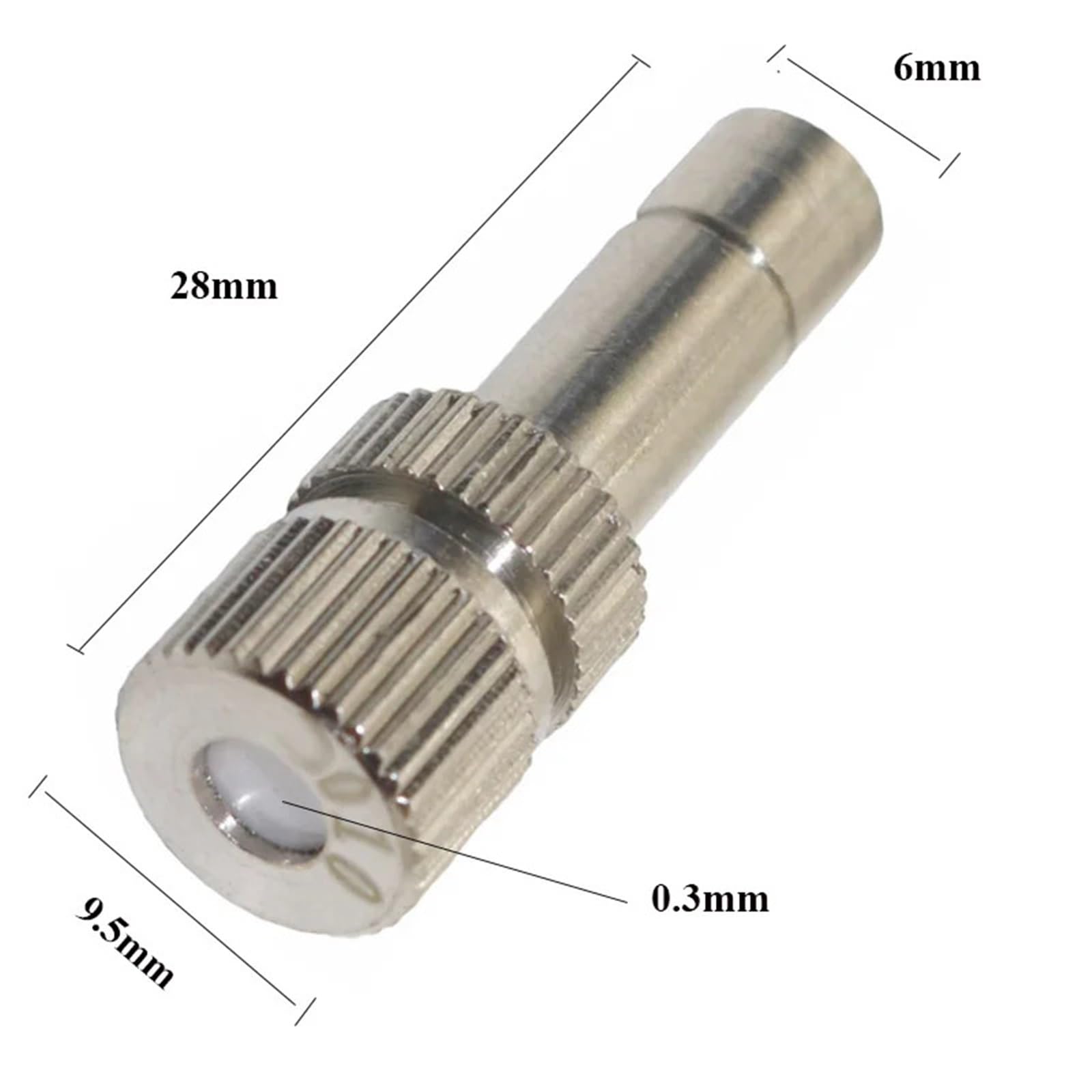 Ugelli in ottone a montaggio rapido da 6 mm. Spruzzatore con blocco antiscivolo