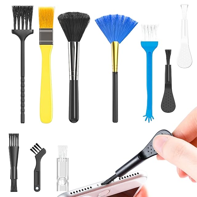 Laptop Keyboard Cleaner Multifunction Brush Set Detailing Tool 10 Piece Portable Remover Gadget for Phone Home Desktop Mousepad