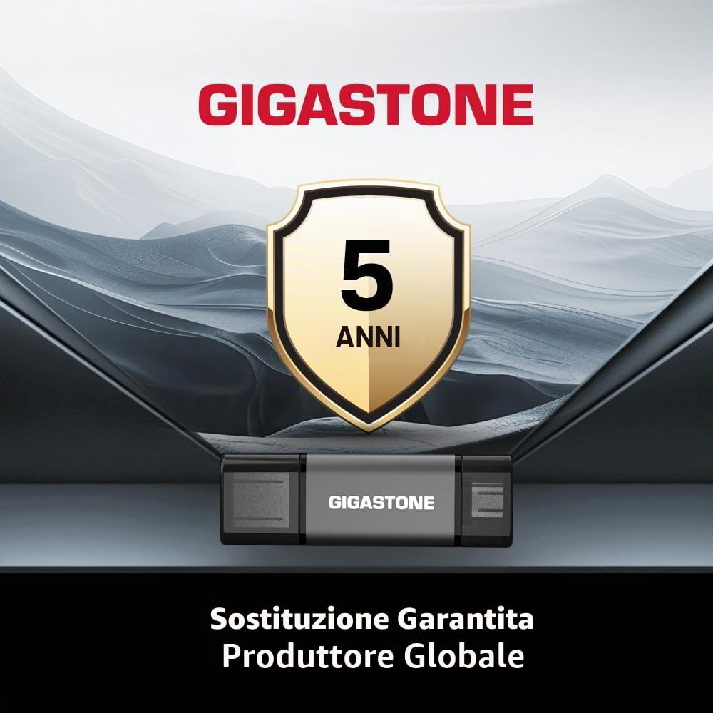 【GIGASTONE】USB 128GB Confezione da 2, 2-in-1 Dual OTG, Z40 USB 3.2 Gen 1 Flash Drive, USB-A e USB-C, Affidabile per Archiviazione, Condivisione File, Backup, Compatibile USB 2.0 / USB 3.0 / USB 3.1