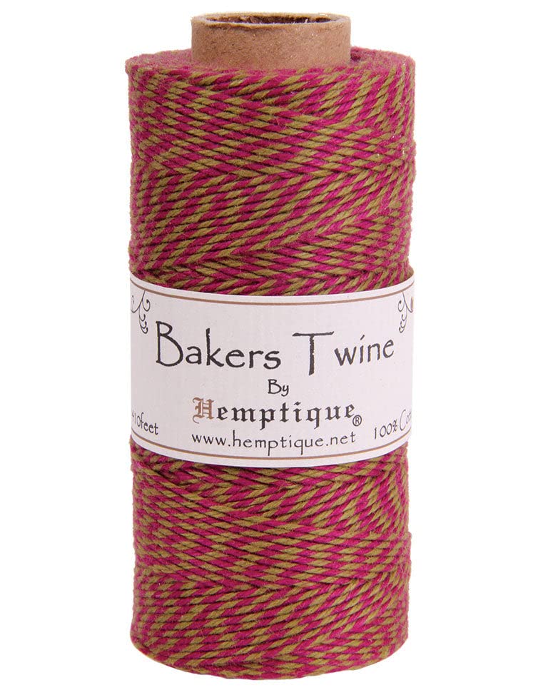 Hemptique 2 PLY Cotton Bakers Twine – 1mm Cotton Cord Spools – 410Ft Cotton Thread Perfect for Baking, Butchers, DIY Crafts, Wrapping, Macrame,