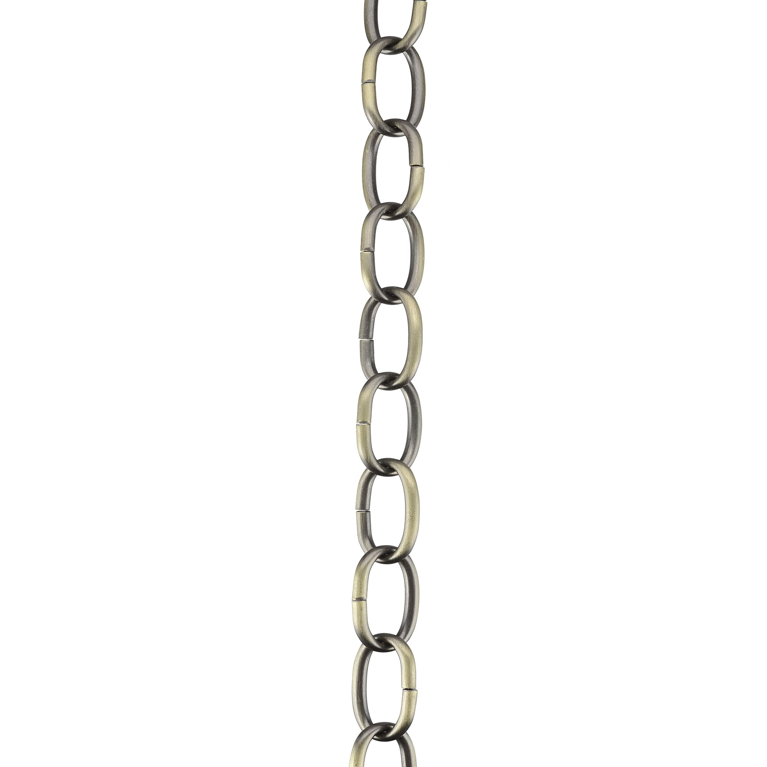 Aspen Creative 21110-51,Steel 10 Feet Heavy Duty Chain for Hanging Up Maximum Weight 40 Pounds-Lighting Fixture/Swag Light/Plant in Antique Brass.11 Gauge.