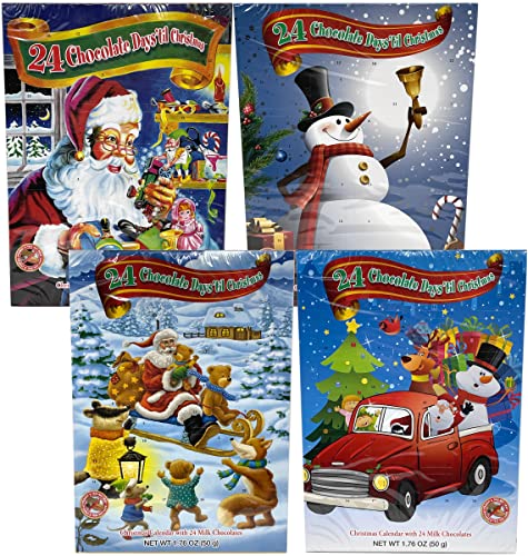 24 Chocolate Days To Christmas Advent Calendar (Pack Of 2) With By The Cup Christmas Stickers #TOP1