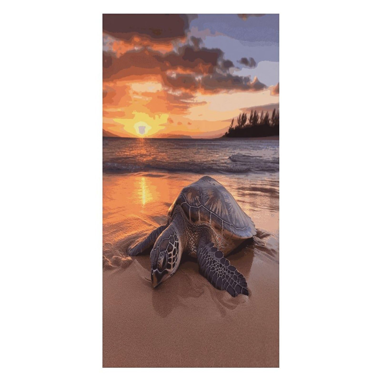 FekiLoot Sea Turtle Sunset Beach Towel Oversized Bath Towel Ultra Soft Pool Towel Cozy Swim Towel Silky Lounge Towel Quick Dry Travel Towel Gentle Absorbent Towel for Adults Women Men