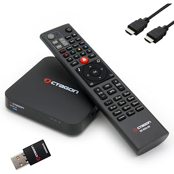 OCTAGON SX988 4K UHD H.265 HEVC Internet Smart TV Set-Top Box - Multi-Boot Receiver und Sat to IP TV DLNA YouTube Web-Radio gratis EasyMouse HDMI-Kabel + 300 Mbit/s WLAN USB Stick