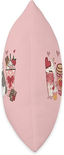 Miniatura 2 de Happy Valentines Day for Schnauzer Lover Schnauzer - Almohada para el día de San Valentín perro y mamá amantes del café 16 x 16 pulgadas multicolor