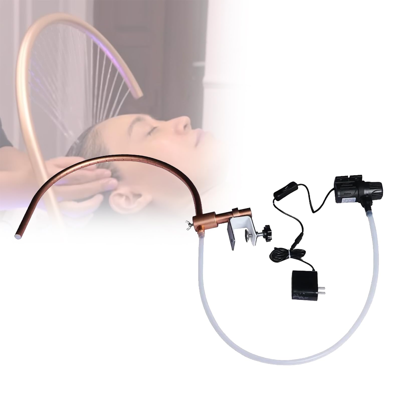 Bateria umywalkowa Spa Głowica cyrkulacyjna wody, Szampon salonowy Akcesoria do masażu do pielęgnacji skóry głowy i mycia włosów, Szampon do mycia łóżka Styl salonu fryzjerskiego Pielęgnacja