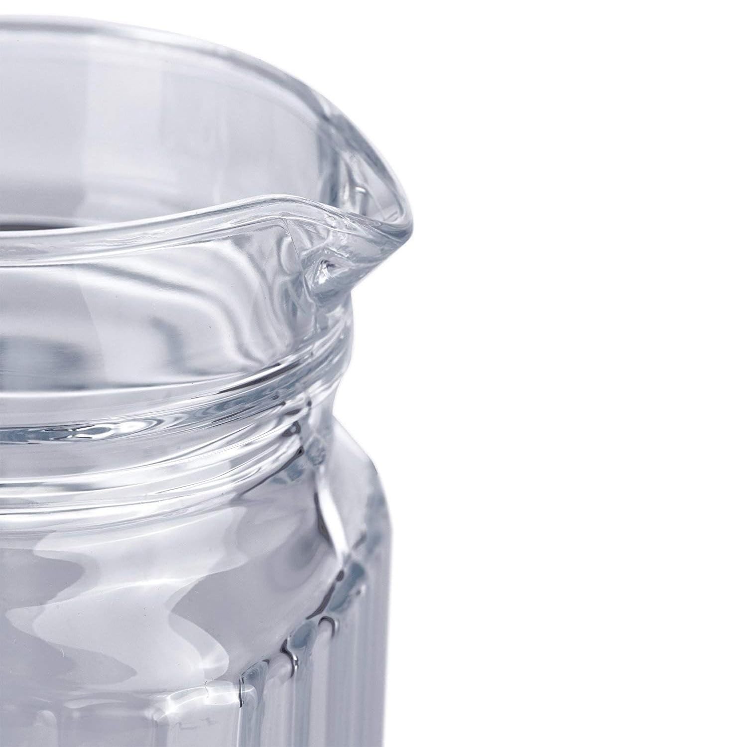 MGE - Jarra Cristal con Tapa - Botella Agua Nevera - Botella de Agua de Cristal para Jugo Caliente/Frío, Té, Leche y Café - Jarra Agua, Té, Zumo de Frutas, Limonada - Botella Vidrio 1,8 Litros