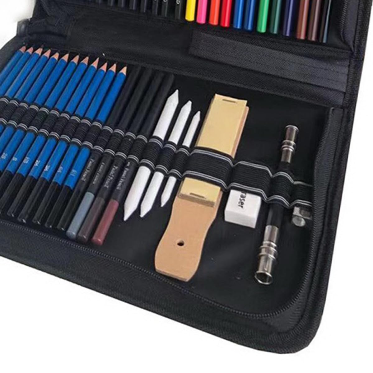 GLEAVI Set da Disegno 72 Pezzi Matite da Schizzi e Colori, Legno, Facile da Temperare, per Libri da Colorare per Adulti e Scrapbook