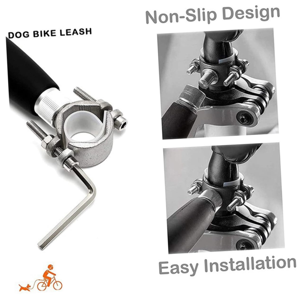 TOYANDONA Laisse de Vélo pour Laisse de Traction pour Animaux de Compagnie pour Entraînement Compatible avec Grands Facile à Installer Votre Vélo