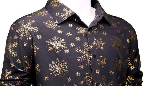 black christmas dress shirt Amazon.com: Hi-Tie Black and Green Christmas Shirt for Men Long Sleeve  Casual Xmas Party Shirt Snow Printed Regular Fit Button Down Shirts :  Clothing, Shoes & Jewelry