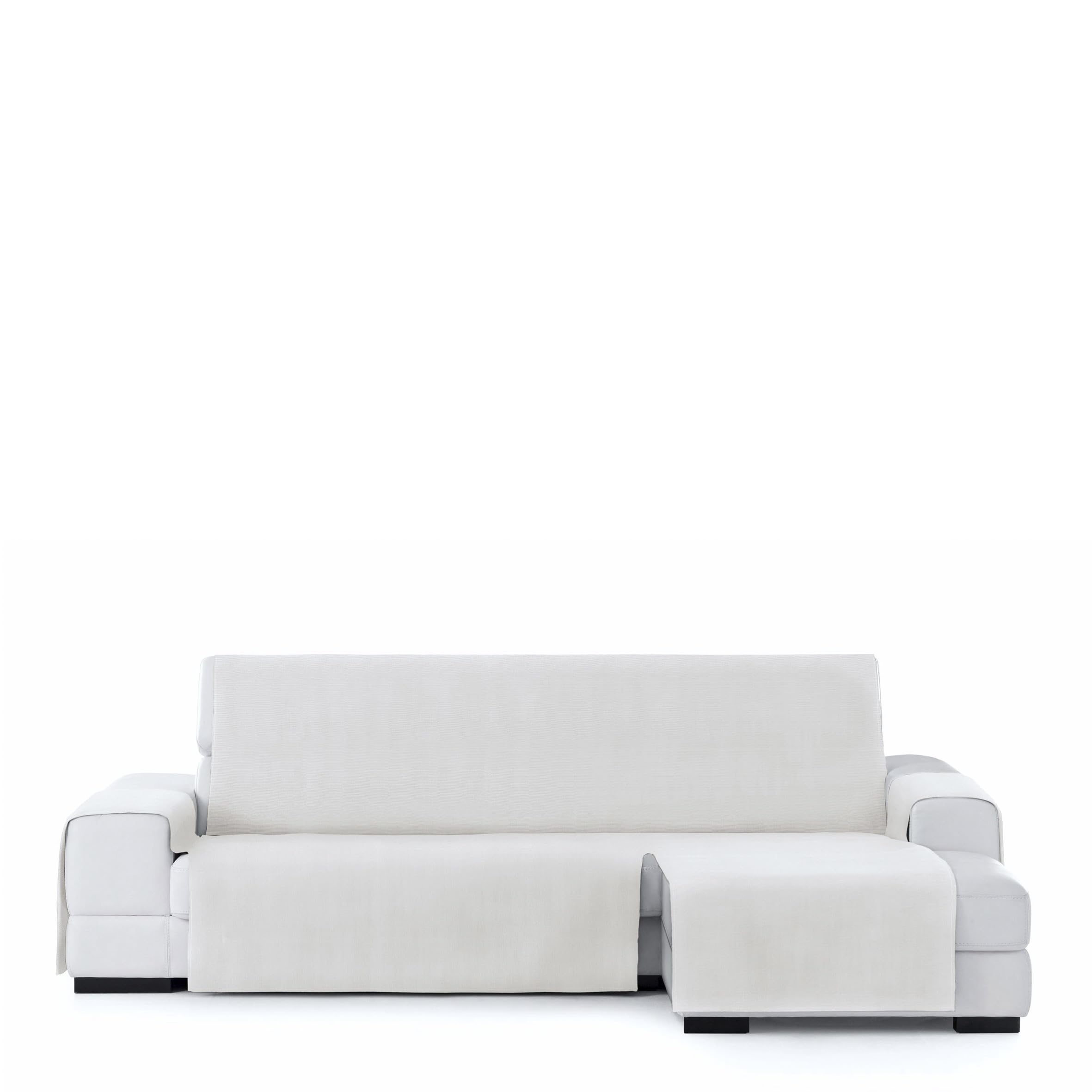 Eysa Oriente Practical Chaise Longue Cover 240 cm., Color 00/White, Right Front View