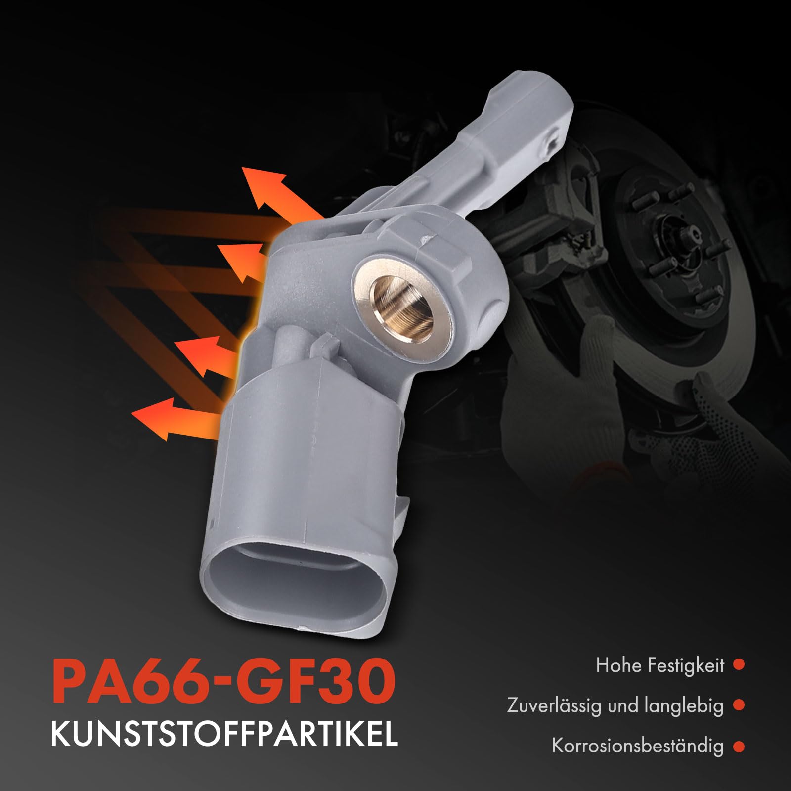 Frankberg 2x Sensori Velocità Ruota Sensore ABS 2-Poli Compatibile con T.o.u.r.a.n 1T3 T.i.g.u.a.n 5N Q3 8UB 8UG T.o.u.r.a.n 1T1 1T2 P.a.s.s.a.t Variante 365 Replace# 1K0927807A