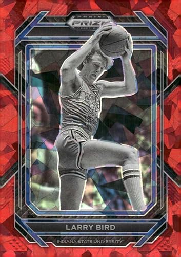 2023-24 PANINI PRIZM DRAFT PICKS PRIZMS RED ICE #95 LARRY BIRD INDIANA STATE SYCAMORES BASKETBALL OFFICIAL TRADING CARD OF NBA