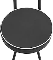 Vista 7 de Paquete de 2 taburetes de bar plegables con respaldo, taburetes acolchados de altura de mostrador de 25.6 pulgadas, capacidad de 275 libras, sillas