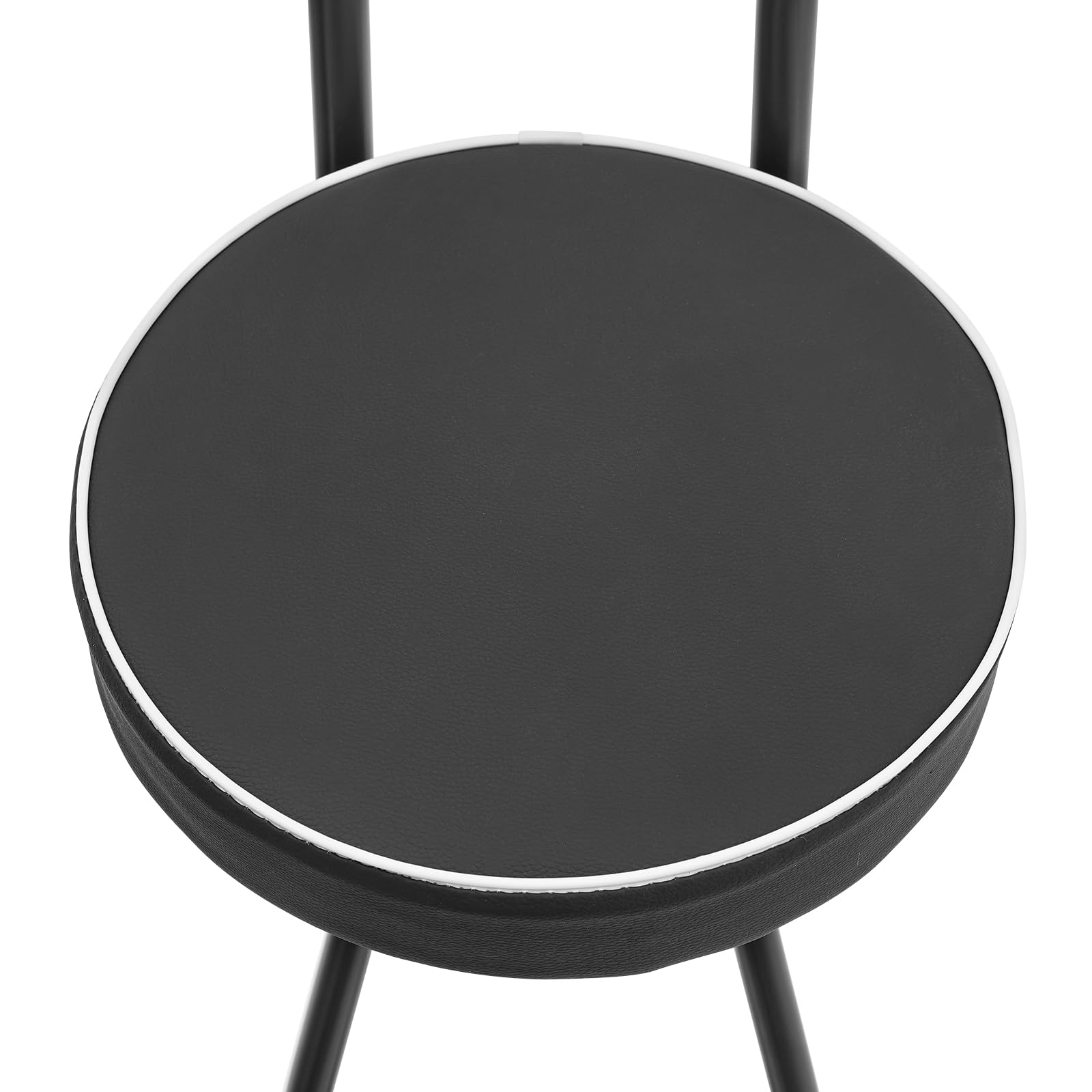 Urban Living Lot de 2 tabourets pliants et portables rembourrés - Tabouret de bar - Structure en acier robuste - Tabouret de cuisine - Noir