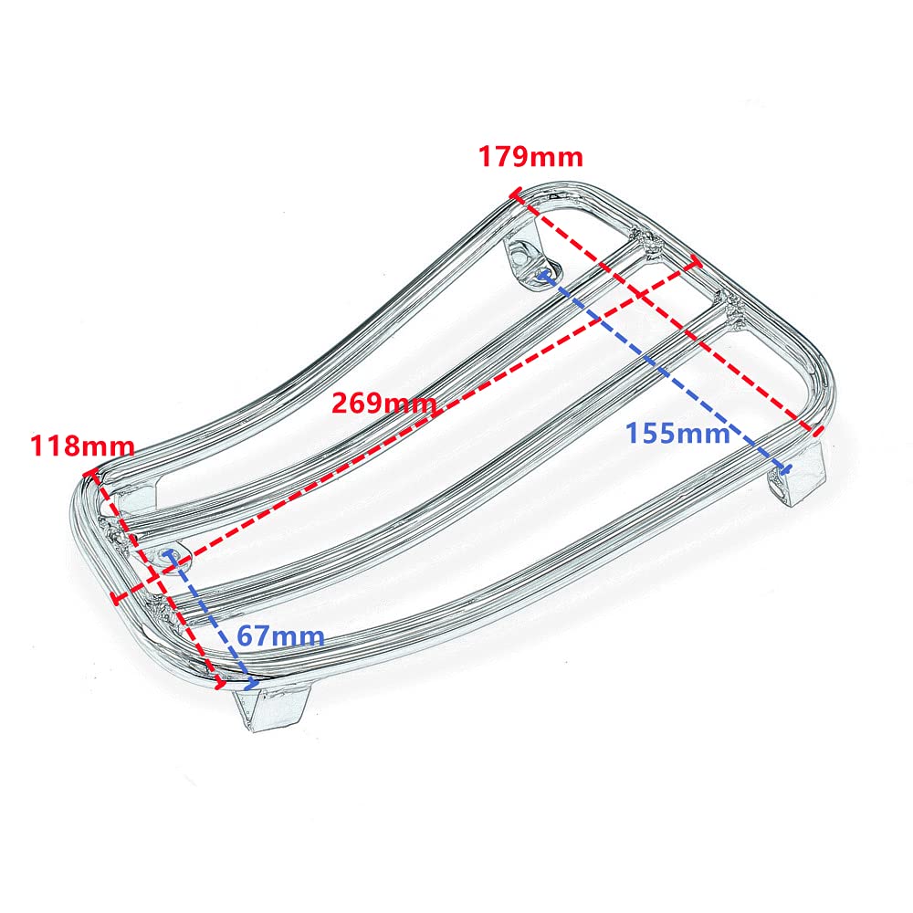 Accessori moto Pedale in alluminio Supporto posteriore Portapacchi Staffa per Vesp' GTS 250 300 GTS250 GTS300 2017-2022