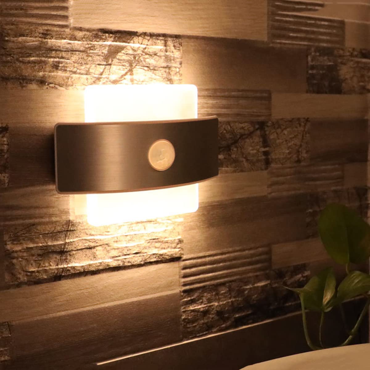 LED Nachtlicht Bewegungsmelder Batterie Nachtlampe USB Wiederaufladbar Warmweiß Mit 3 Modi(Auto/ON/OFF) Sensor Licht Schrankleuchte Aluminium Wandleuchte Für Kinderzimmer, Bad, Flur, Küche