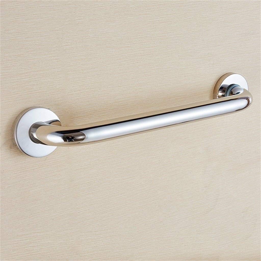 Barra de Apoyo para baño, pasamanos de Seguridad, asidero de Ducha para niños y Ancianos con discapacidad, Acero Inoxidable Antideslizante, toallero (Plata, 48 cm)