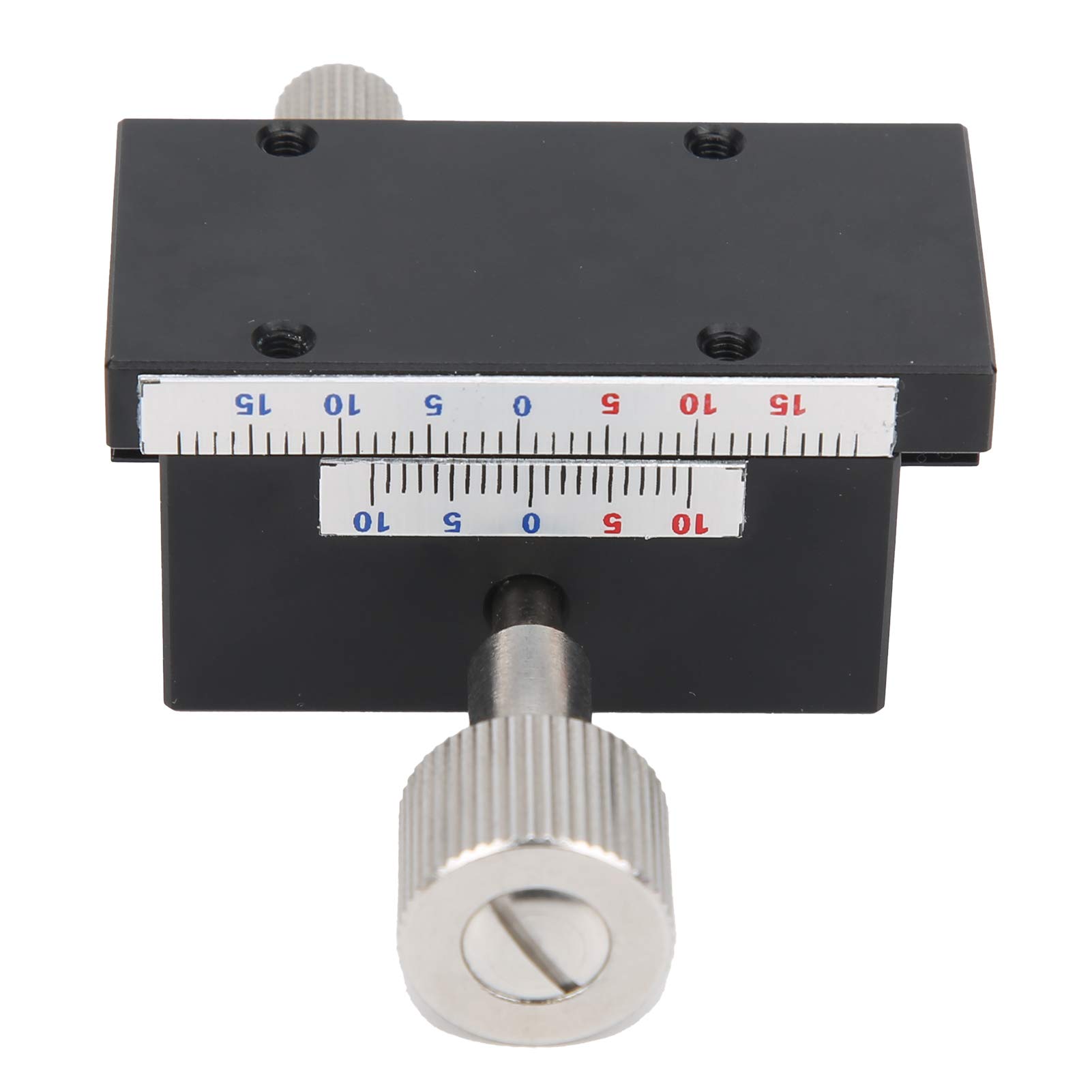 Wakects Oś X Stolik Liniowy Ręczny Stolik Liniowy Prowadnica Typu Jaskółczy Ogon ze Stopu Aluminium 40 X 25 Mm ± 15 Mm Pokrętło Dostrajania Podróżnego do Sprzętu Optycznego Mikroskopy Urządzenia