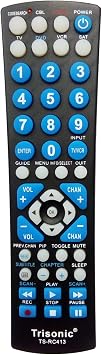 Trisonic 6 Way All in One Universal Remote Control, Programmable Remote, Compatible with TV, AUX,Cable COVERTER Box, CD,DVD, Cable, Satellite and More