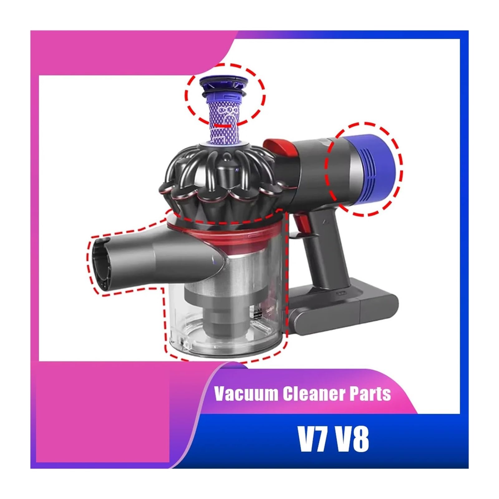 Filterset, kompatibel mit Dyson, V7 V8