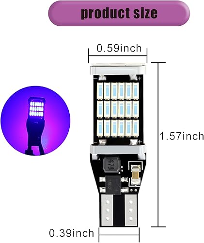 Miniatura 2 de 4 luces de marcha atrás superbrillantes T15-4014-45SMD, luz LED de respaldo súper brillante de alta potencia, reemplazo universal de bombillas de