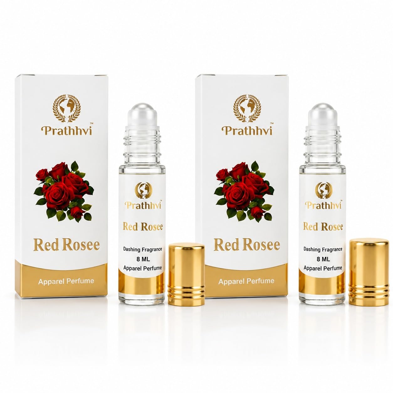 Red Rosee Attar Roll-On Perfume Oil 8 ml | Alcohol Free | Long Lasting Rich Fragrance | Men & Women | Pocket Size Travel Friendly Roll On | Daily Wear Fragrance - Pack of 2-image-22