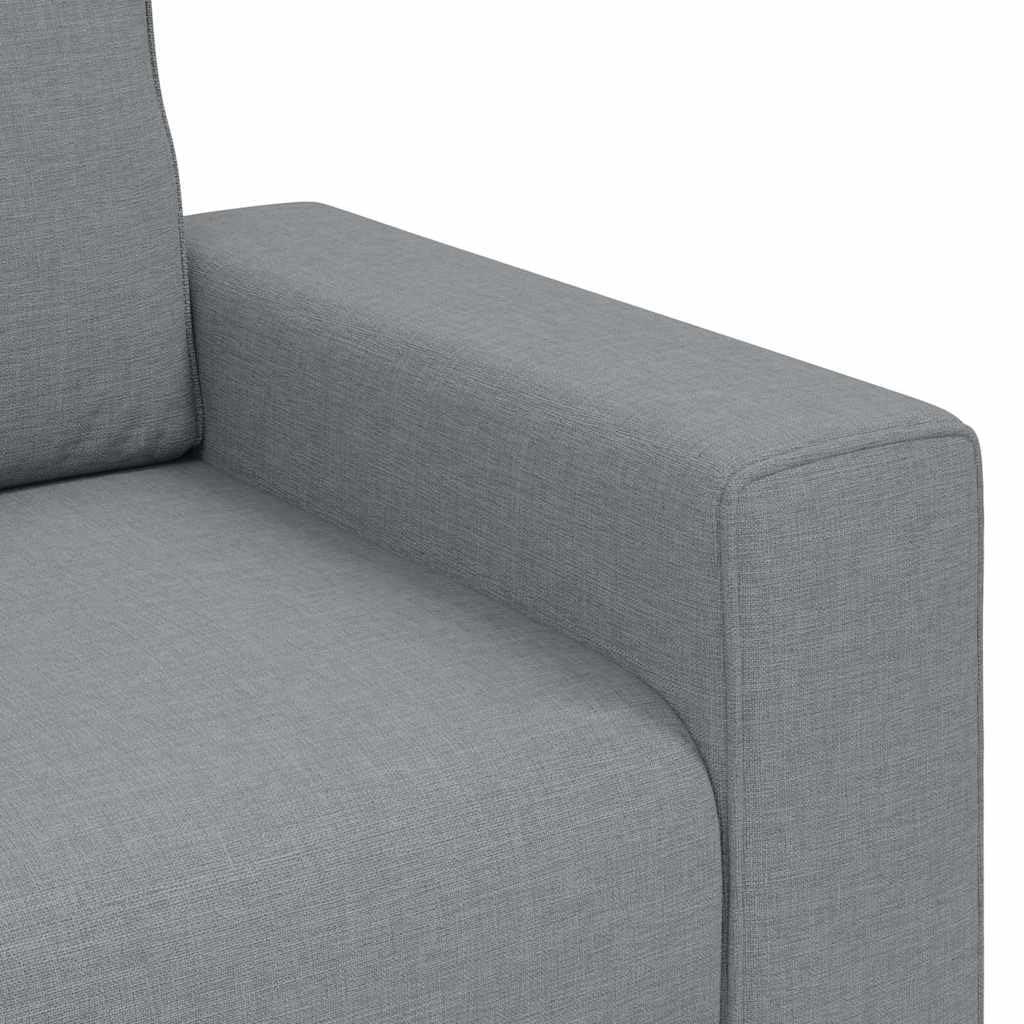 vidaXL Sofa 3-osobowa, jasnoszara, 220x77x82 cm, tapicerowana tkaniną