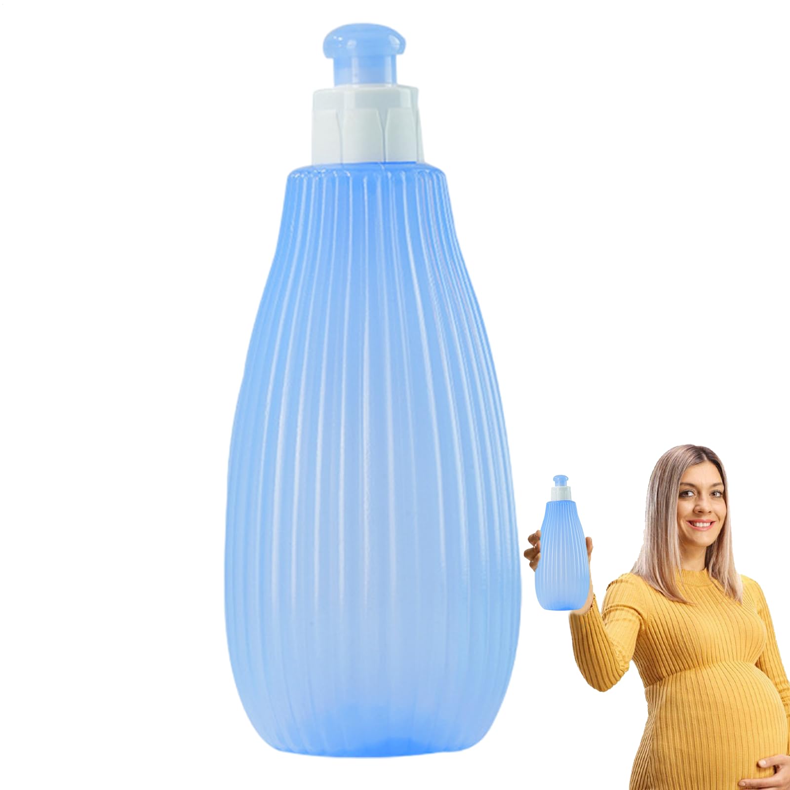 Poudouche à shampooing 350 ml pour bébé - bouteille de recharge facile, tasse de rinçage de bain à main