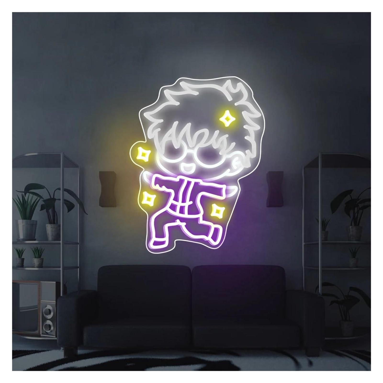 Decoración Lámparas Lámpara De Neón Con Figura De Dibujos Animados Adecuada Para La Decoración De Fiestas De Cumpleaños De La Habitación De Los Niños 50x38cm