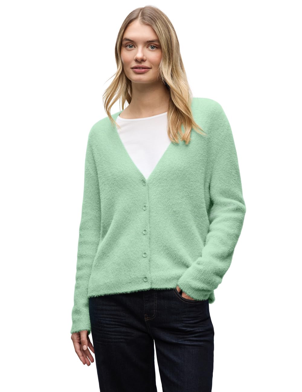 Street One Damen Kuscheliger V-Neck Cardigan