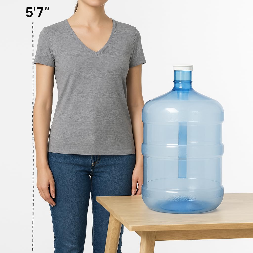 5 Gallon Water Bottle – BPA Free Durable Plastic Jug with Easy Grip Handle, Reusable Container for Top and Bottom Load Water Dispensers, Storage & Home Use - Image 7