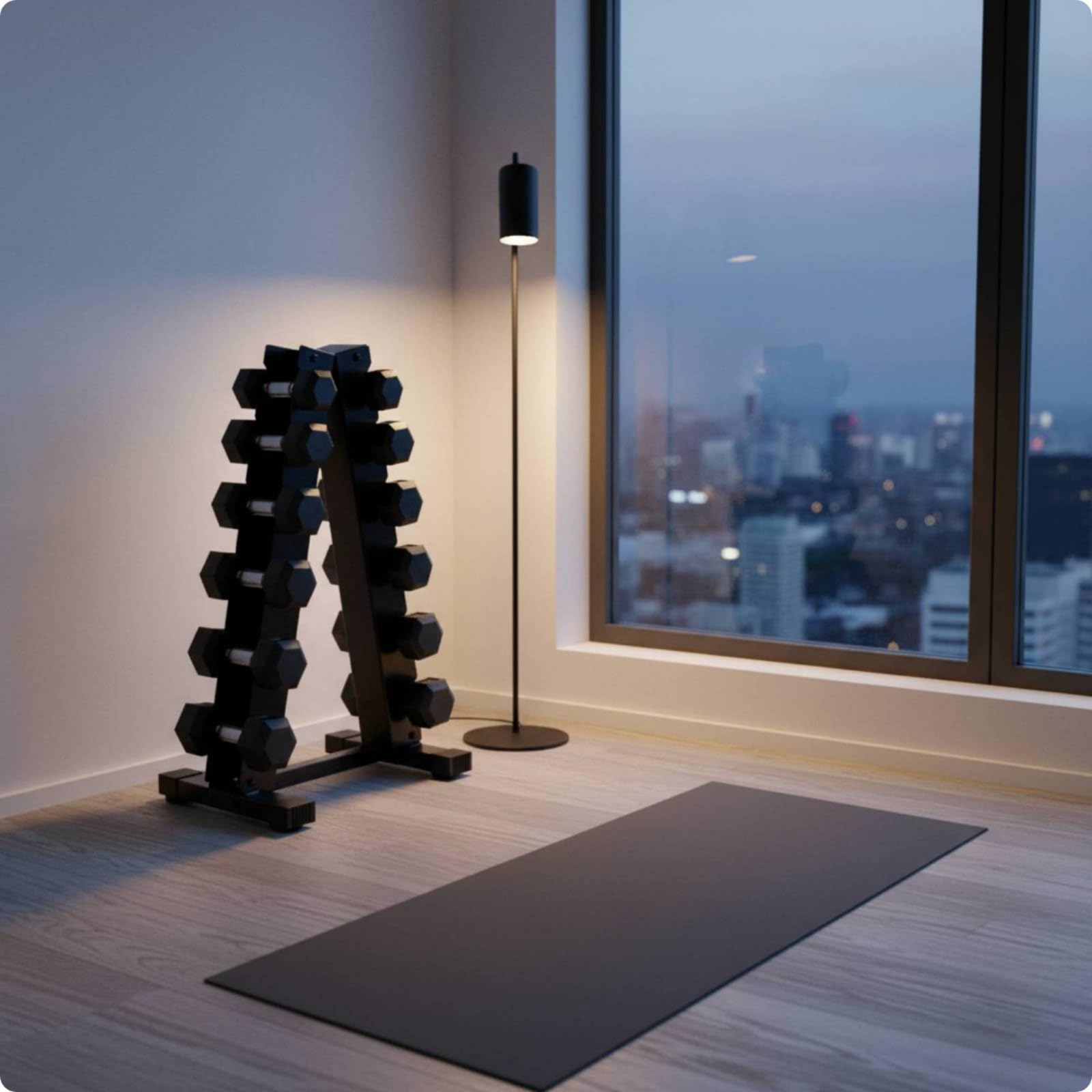 Gralara Soporte para Mancuernas Estantería Pesas Organizador Compacto Rack Hierro 6 Niveles Base Firme Pies Antideslizantes Zona Deporte Adecuado para Gimnasio Doméstico Área de Musculación Garaje