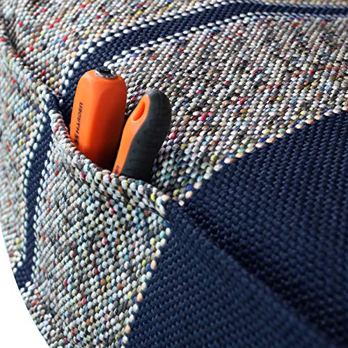 Image of Leader Accessories Saddle Blanket Full Size Truck Bench Seat Cover, Blue | Solid Bench Seat Cover for Pickup SUVs, Heavy-Duty Woven Fabric Protect Dirt, Stains, Universal Fits Ford, Chevrolet, Dodge
