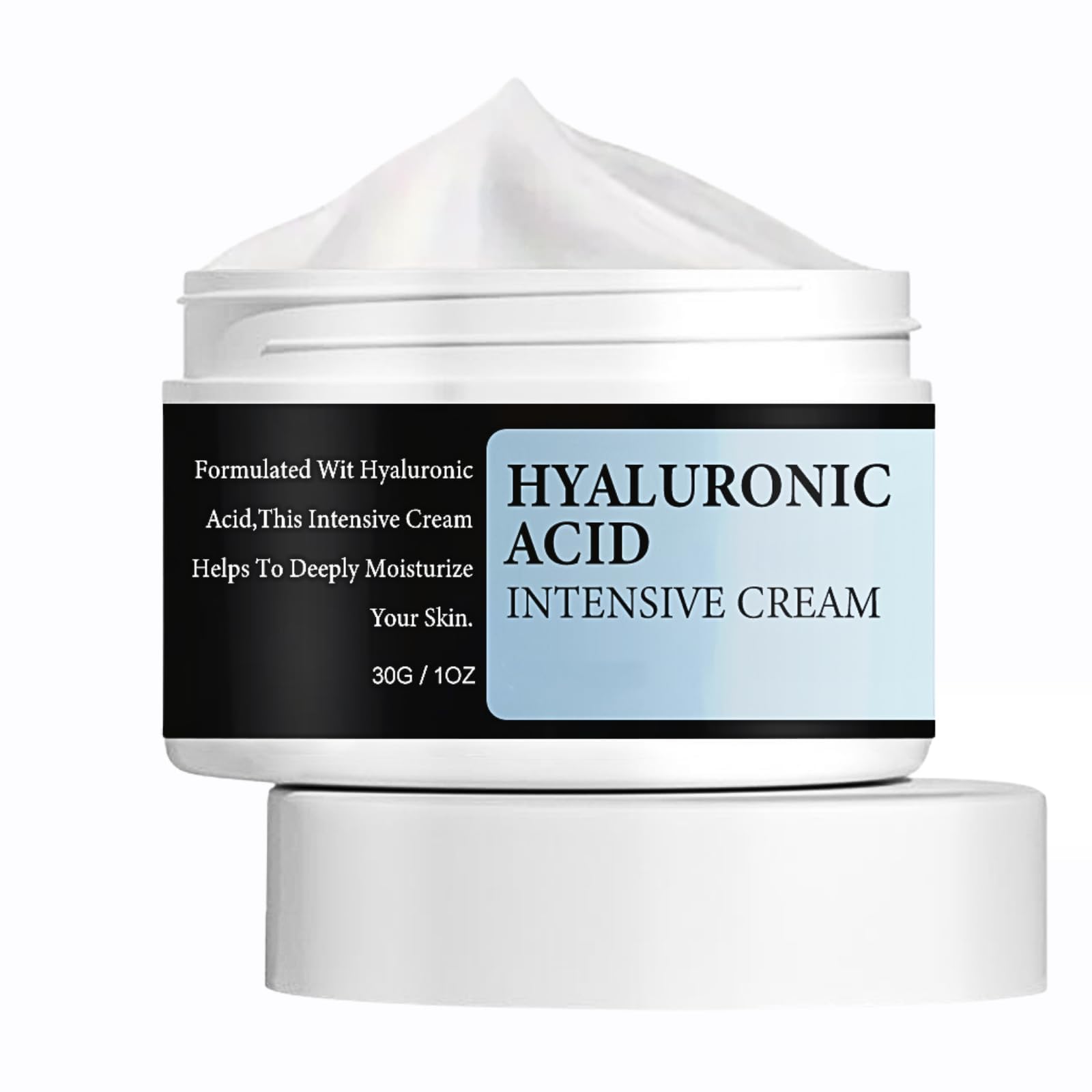 NALACAL Hyaluronic Acid Intensive Cream, Hyaluronic Acid Moisturiser Face Women & Men, Anti Aging Face Cream, Long-lasting Hydration, Face Moisturiser for Dry Skin, Firm & Smooth Skin, Vegan Skin Care