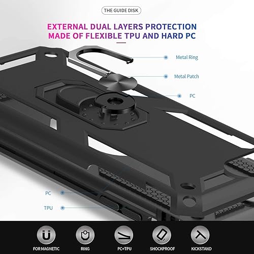 Miniatura 5 de LeYi - Funda compatible con iPhone SE 2020 con 2 protectores de pantalla de vidrio templado, grado militar, funda protectora para teléfono celular