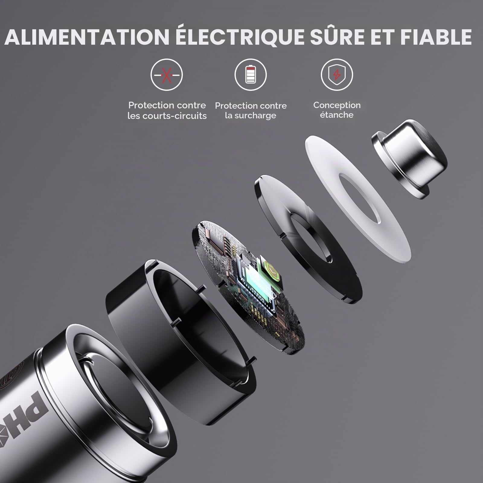 PHOTOOLEX Piles Rechargeables AA Lot de 8 3600mWh 1,5V Lithium HR6 Haute Performance Longue Durée