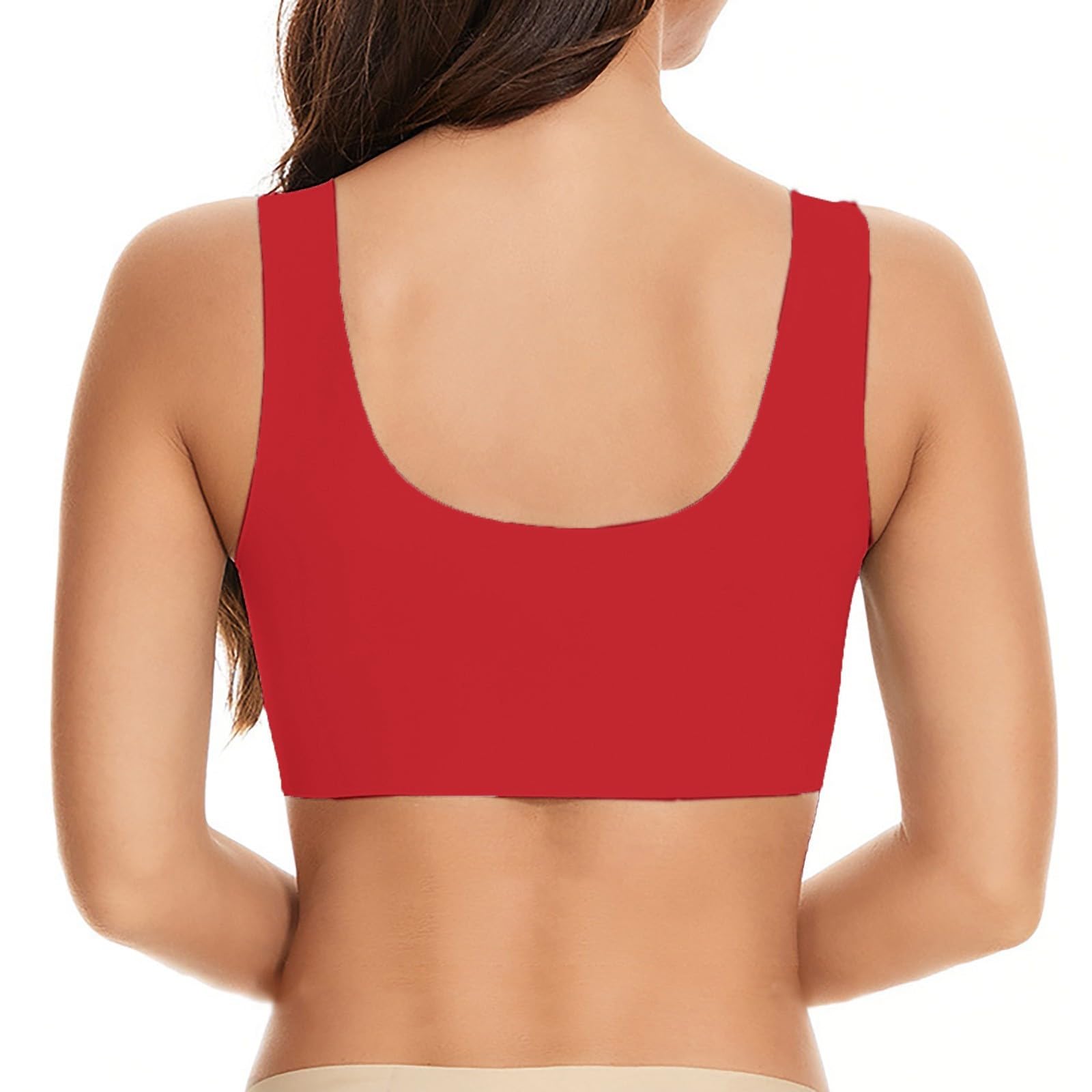 Genérico Amaframe Sujetador Sin Aros- Sujetadores Push Up Mujer- Básico Suave Transpirable Acolchada Diaria Dormir Push Up Fitness Sostenes Cubriendo Los Senos Laterales Fitness Elevación Yoga Bra
