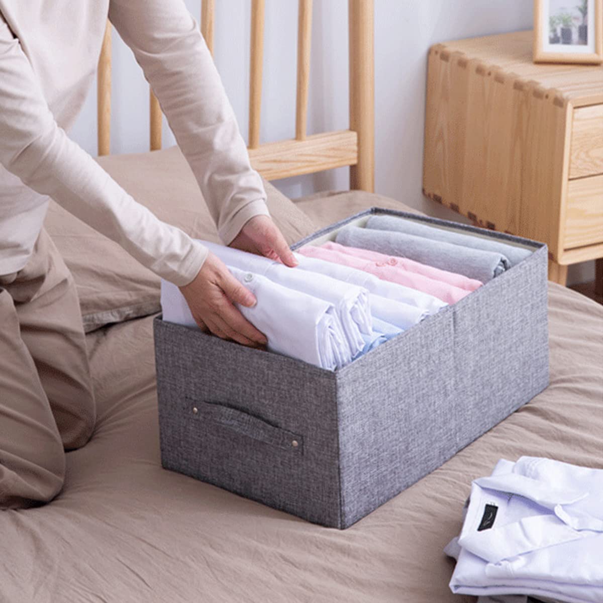 Amazon.com: uywapvt Wardrobe Clothes Organizer Foldable Cotton 