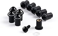 Vista 2 de WYNMOTO Tornillos universales para motocicleta, kit de tornillos de carenado, kit de tornillos de carenado, kit de aluminio CNC para Negro