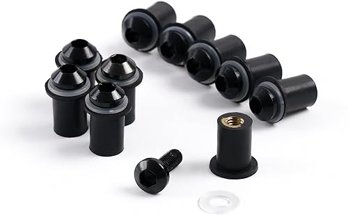 Miniatura 2 de FLPRO - Kit de tornillos universales para motocicleta, kit de tornillos de carenado, kit de pernos de aluminio CNC para HondaYamahaKawasakiSuzuki