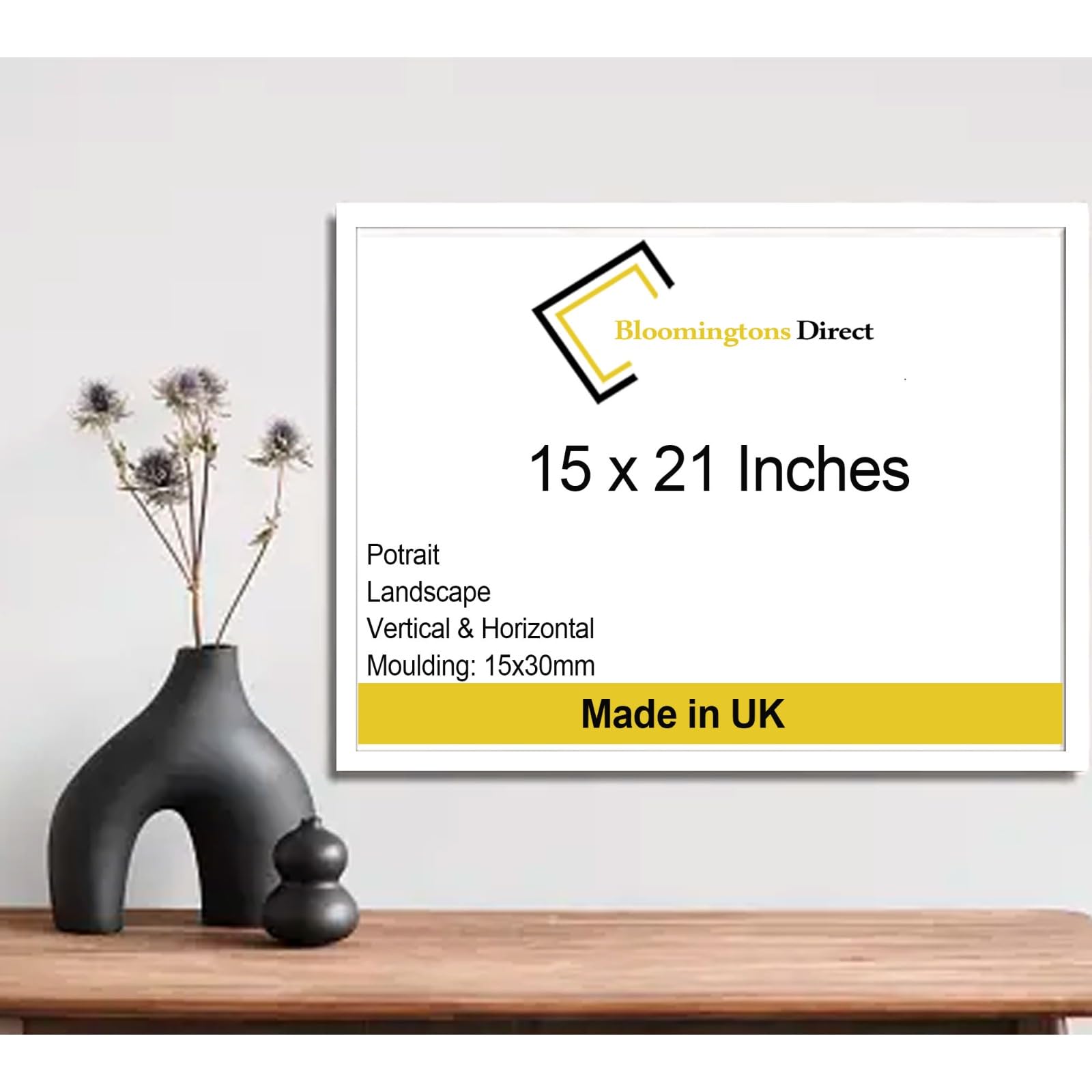 Photo Picture Frame,15x21Inch Certificate Frames with Perspex Glass for Wall Display Horizontally or Vertically in Living Room Bedroom Gallery White