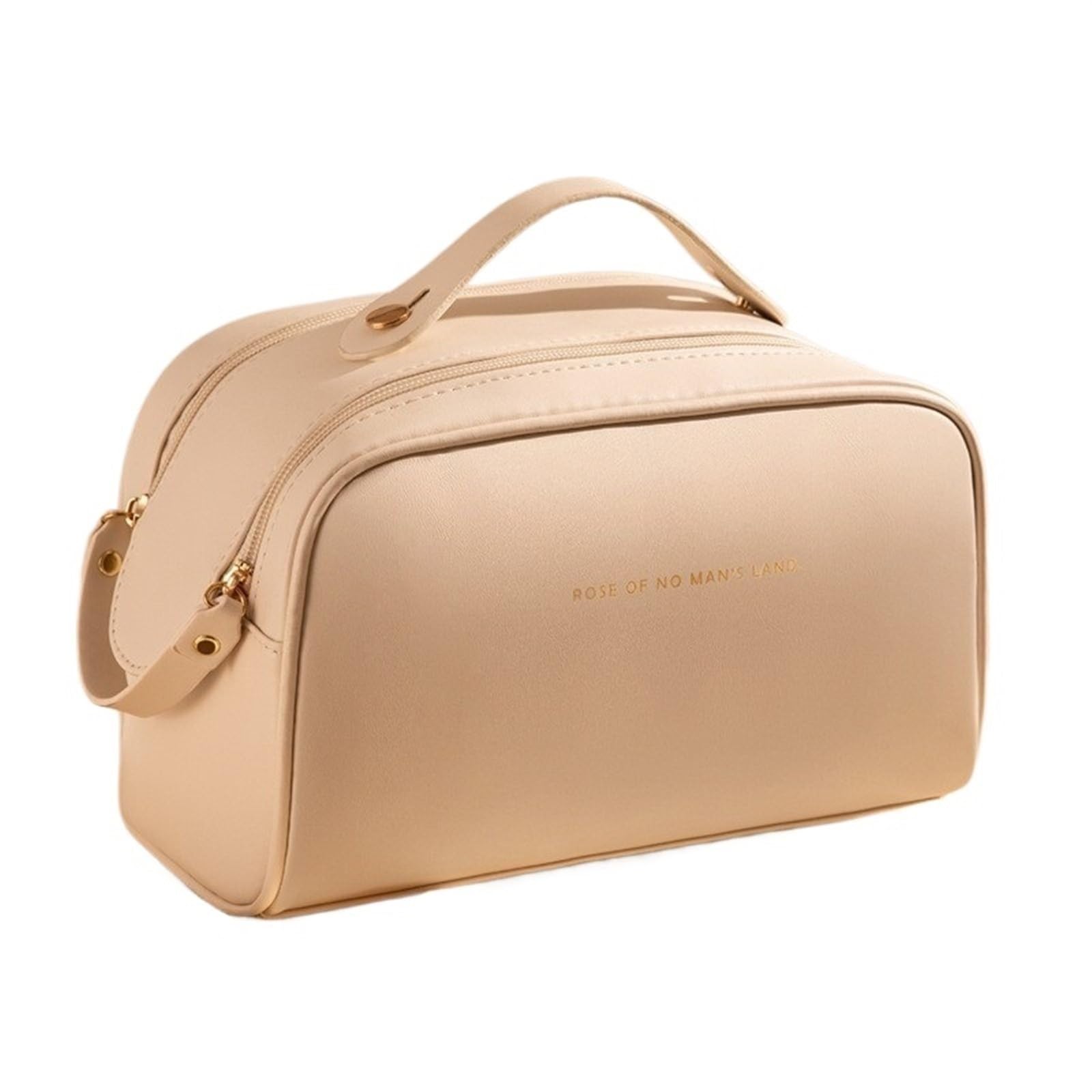 Bolsa de cosméticos Multifuncional Bolsa de cosméticos de Viaje, Grande, con Forma de Almohada, de Poliuretano, Ligera, for Uso en seco y húmedo, Multicolor(White)