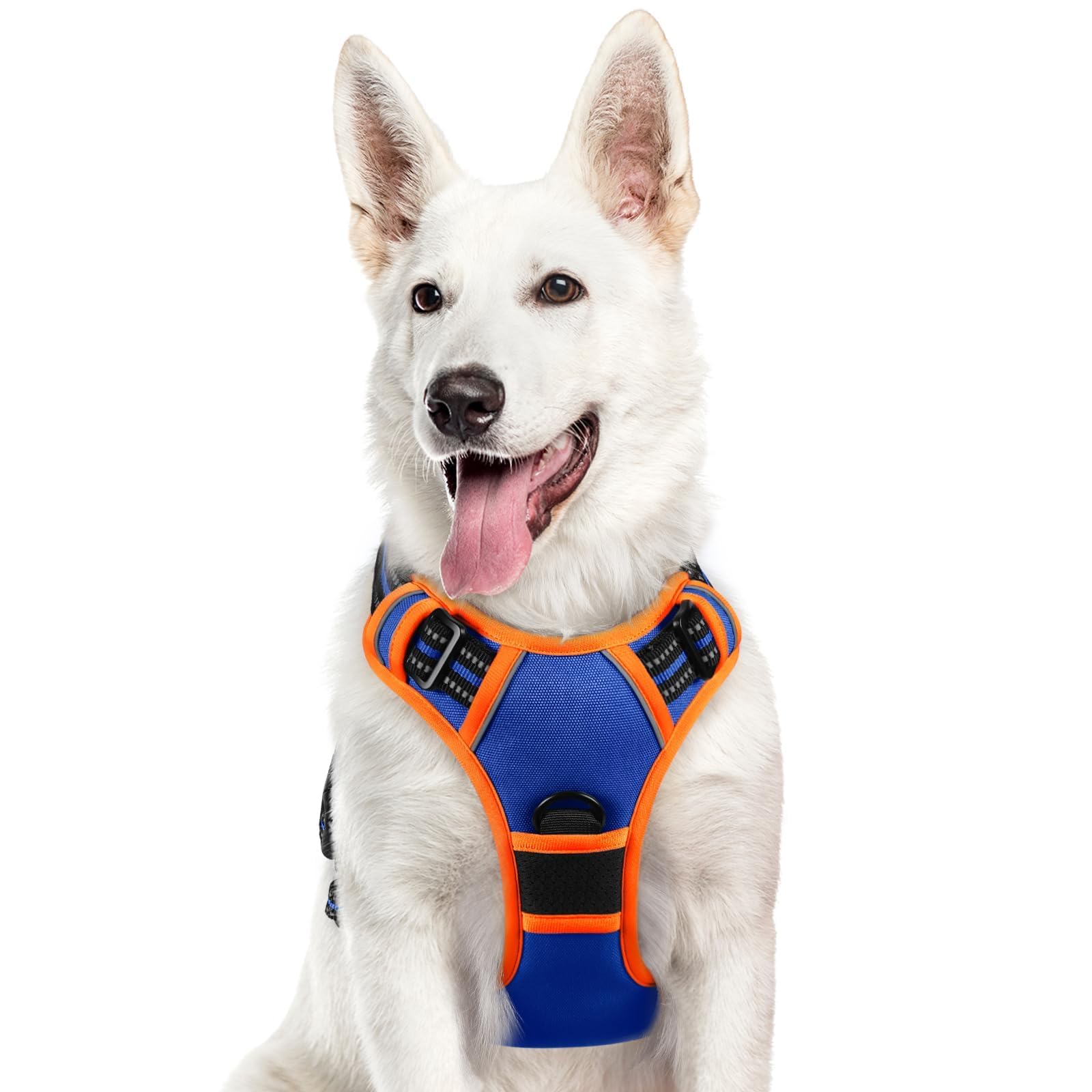 Eagloo Dog Harness for Large Dogs, No Pull Pet Vest with 2 Leash Clips