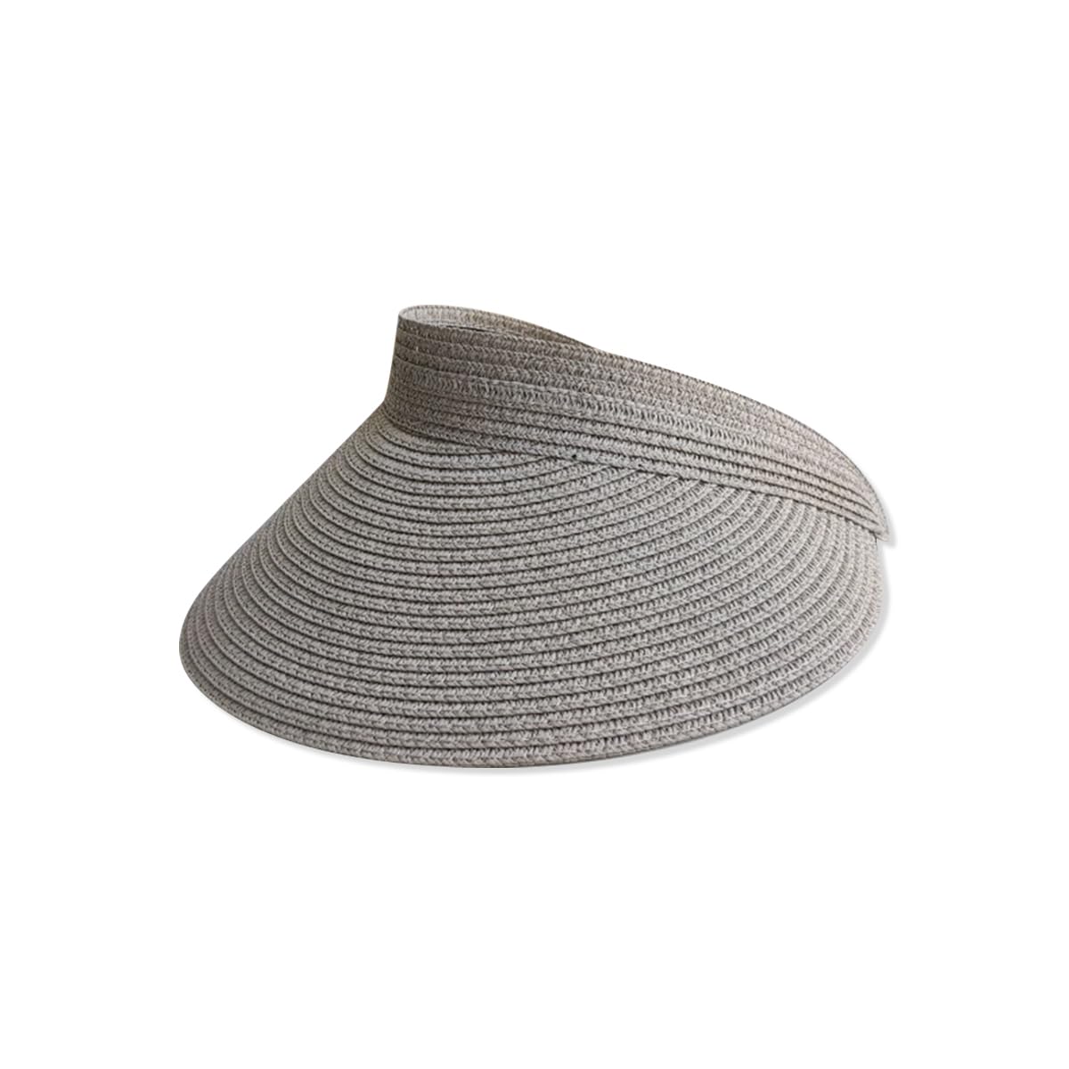LumiSyne Visera De Paja Mujer Sombrero De Sol ala Ancha Protección UV Top Vacío Transpirable Ajustable Enrollable Gorra Visera De Paja Sombrero De Playa Viseras De Verano para Viaje Outdoors