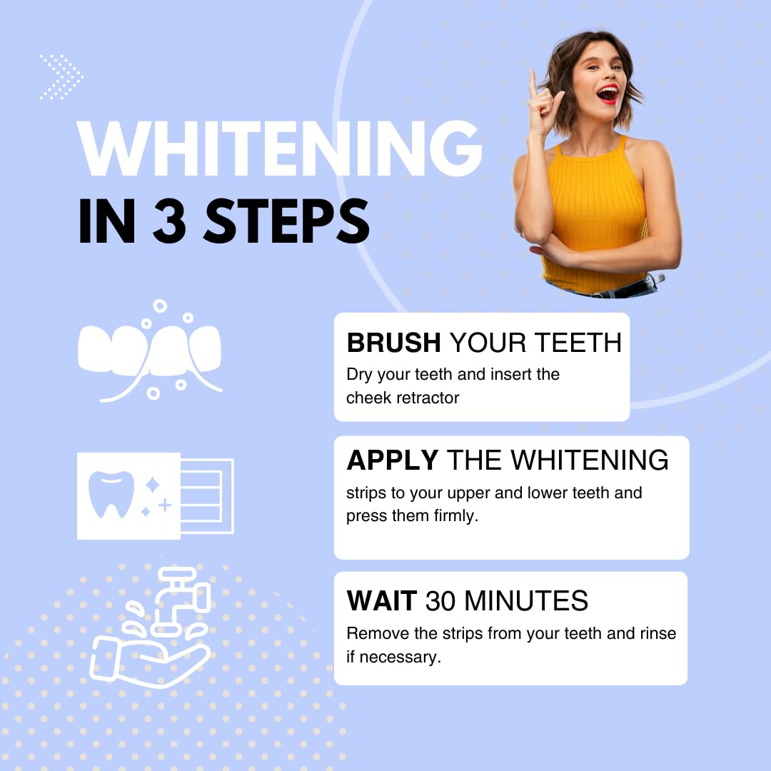 PAP+ Ultimate Whitening+ Set – Zahnaufhellung zu Hause – Whitening Pen + Strips + Mundspreizer – Ohne Peroxid – 100% sicher – Luxury White